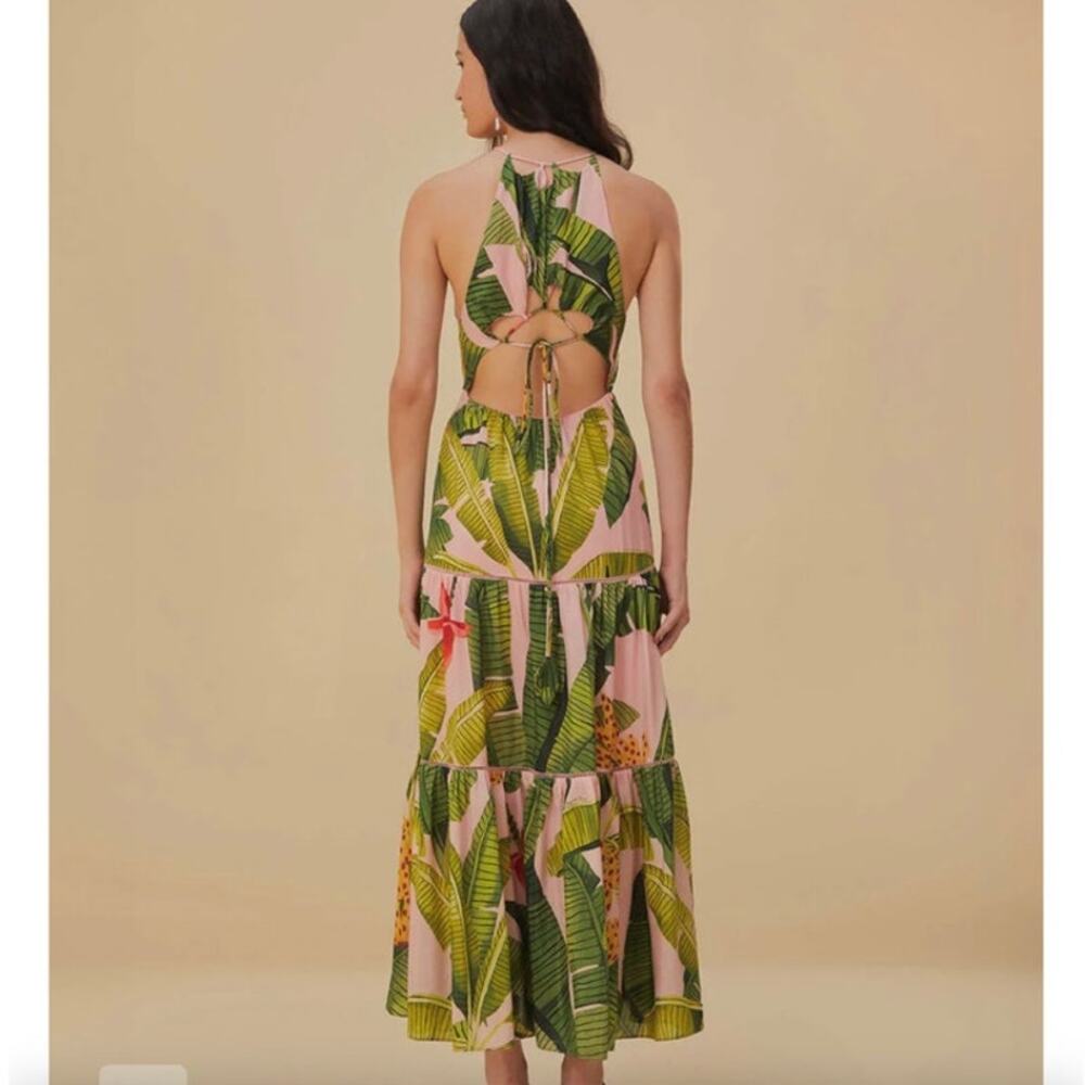 FARM Rio Tropical Print Maxi Dress - Pink and Green - Picture 11 of 15